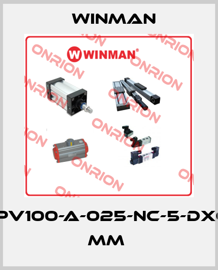 WPV100-A-025-NC-5-DX63 mm  Winman