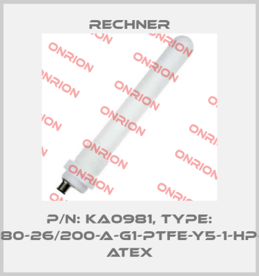 p/n: KA0981, Type: KAS-80-26/200-A-G1-PTFE-Y5-1-HP-1/2D, ATEX Rechner