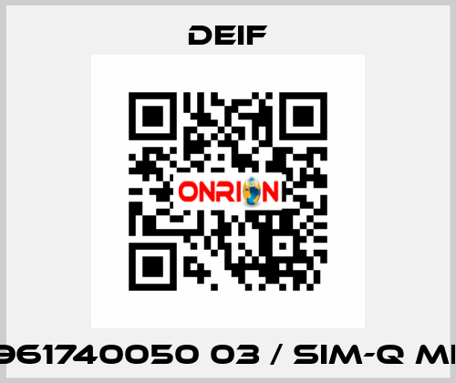 2961740050 03 / SIM-Q MKII Deif