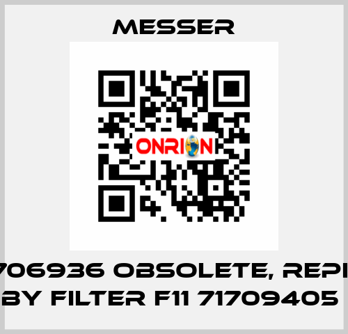 F10 71706936 obsolete, replaced by Filter F11 71709405  Messer