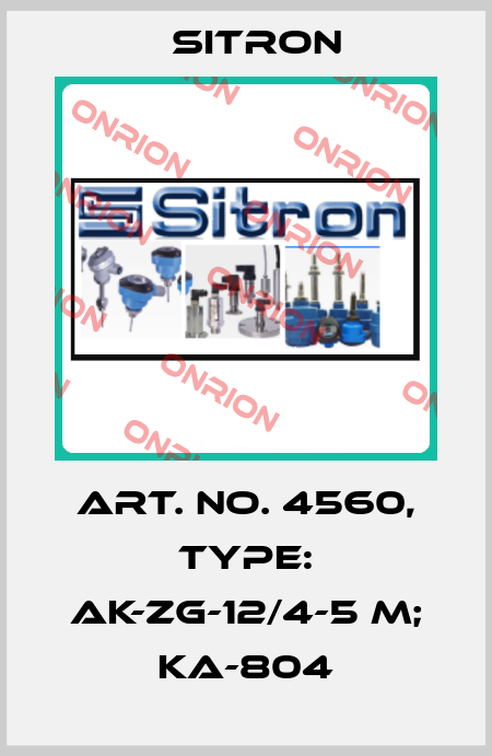 Art. No. 4560, Type: AK-ZG-12/4-5 m; KA-804 Sitron