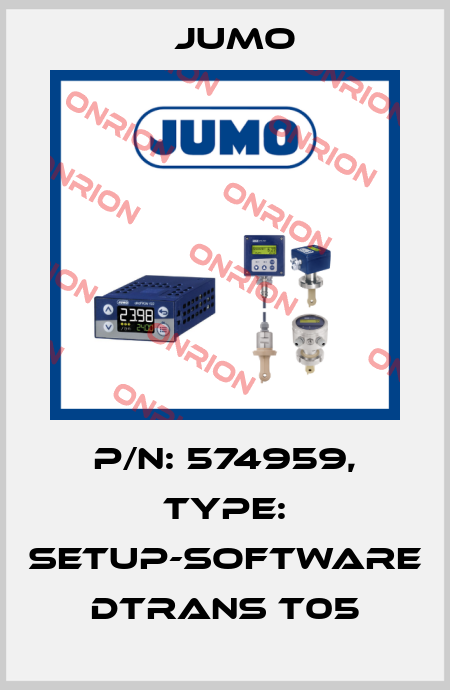 p/n: 574959, Type: Setup-Software dTRANS T05 Jumo