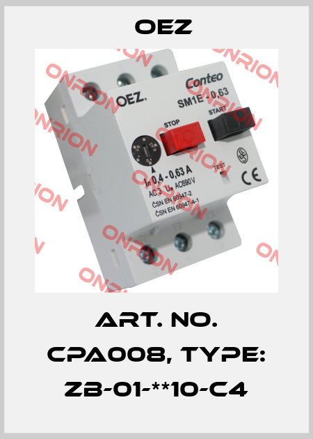 Art. No. CPA008, Type: ZB-01-**10-C4 OEZ