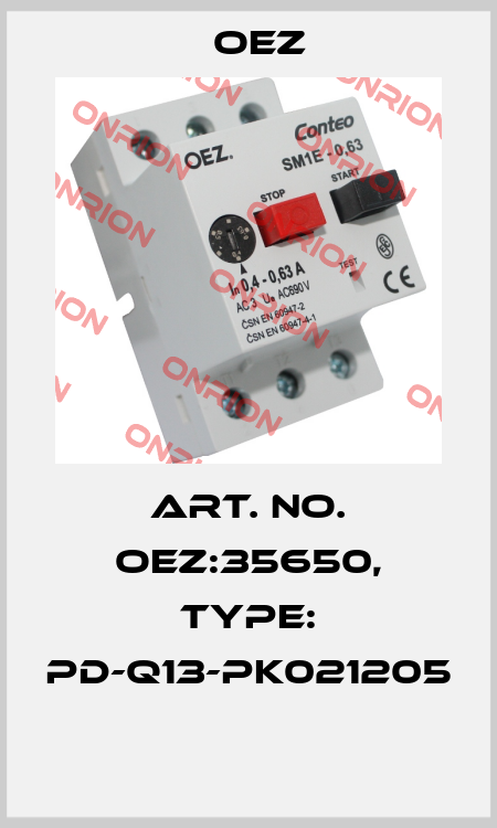 Art. No. OEZ:35650, Type: PD-Q13-PK021205  OEZ