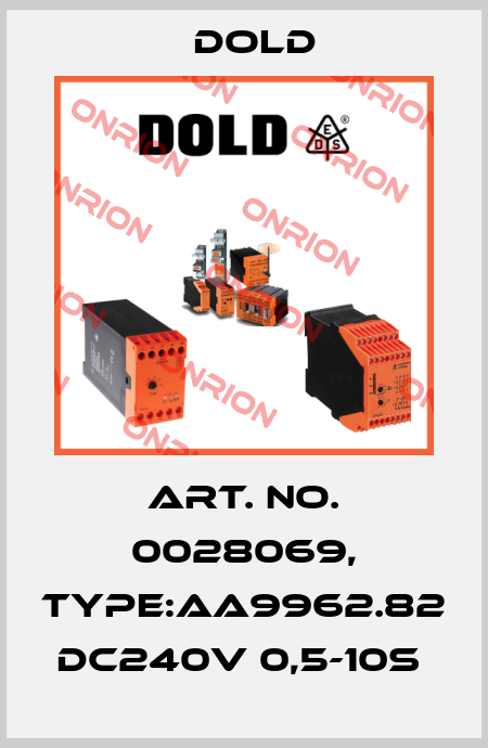 Art. No. 0028069, Type:AA9962.82 DC240V 0,5-10S  Dold