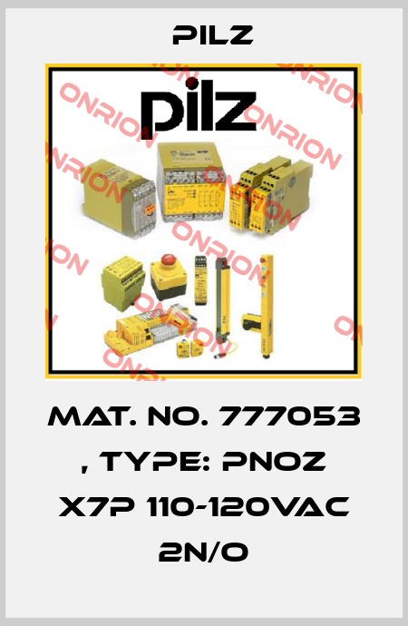 Mat. No. 777053 , Type: PNOZ X7P 110-120VAC 2n/o Pilz