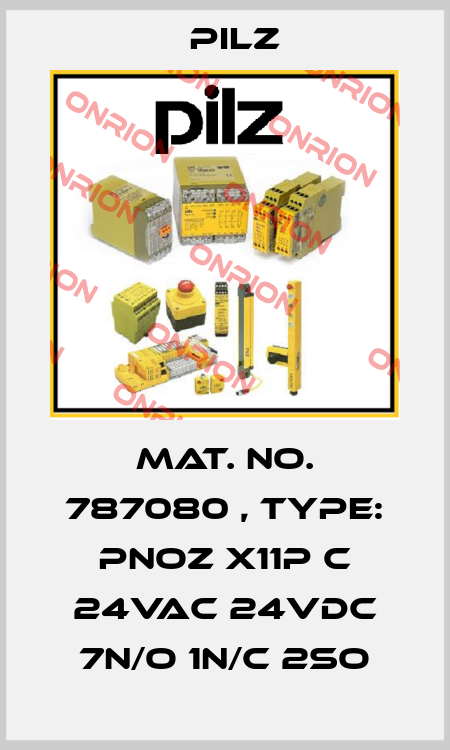 Mat. No. 787080 , Type: PNOZ X11P C 24VAC 24VDC 7n/o 1n/c 2so Pilz