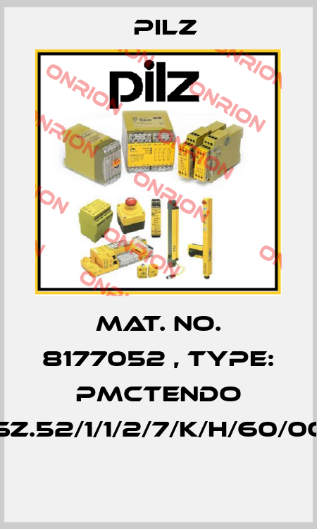 Mat. No. 8177052 , Type: PMCtendo SZ.52/1/1/2/7/K/H/60/00  Pilz