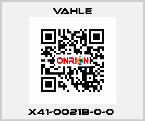 X41-00218-0-0  Vahle