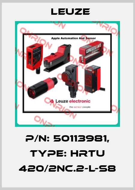 p/n: 50113981, Type: HRTU 420/2NC.2-L-S8 Leuze