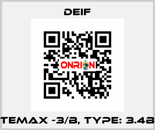 TEMAX -3/B, TYPE: 3.4B Deif