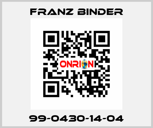 99-0430-14-04 FRANZ BINDER