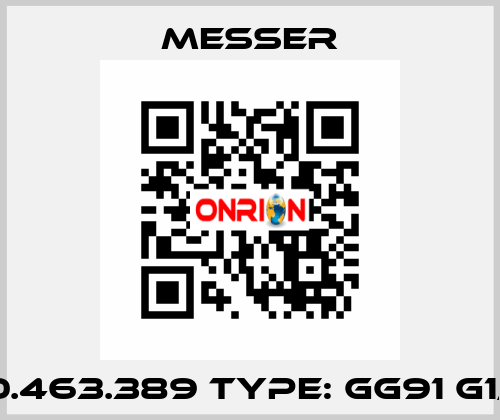 p/n: 0.463.389 type: GG91 G1/4 O2 Messer