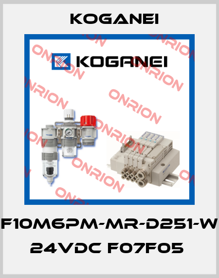F10M6PM-MR-D251-W 24VDC F07F05  Koganei