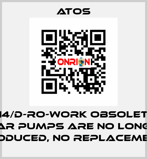 PFG-214/D-RO-WORK obsolete, PFG gear pumps are no longer produced, no replacement  Atos