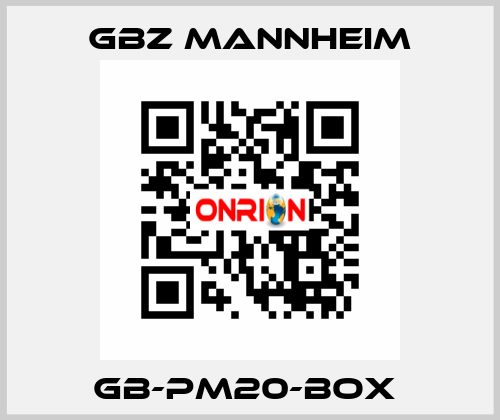 GB-PM20-Box  GBZ MANNHEIM