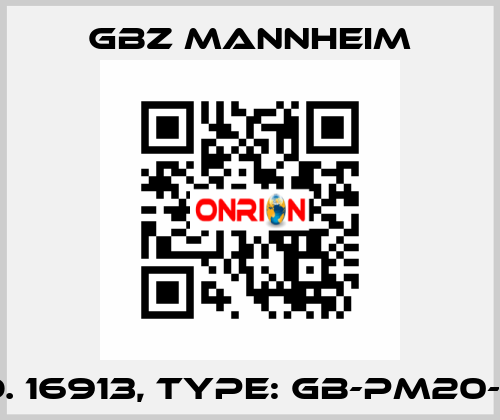 Id No. 16913, Type: GB-PM20-BOX  GBZ MANNHEIM