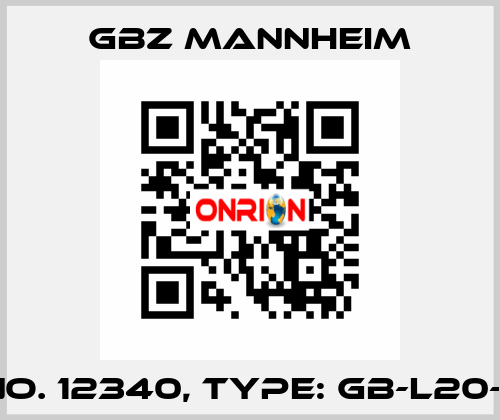 Id No. 12340, Type: GB-L20-S8  GBZ MANNHEIM