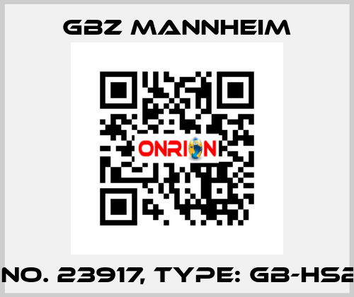 Id No. 23917, Type: GB-HS20  GBZ MANNHEIM