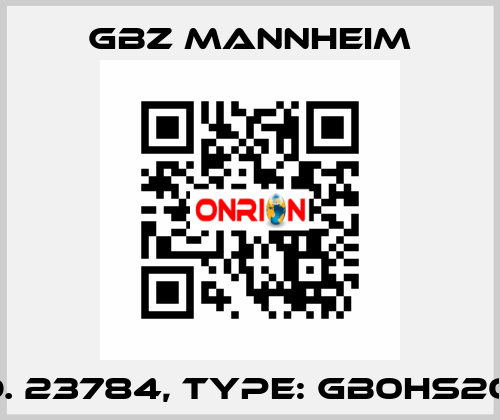 Id No. 23784, Type: GB0HS20-EM  GBZ MANNHEIM