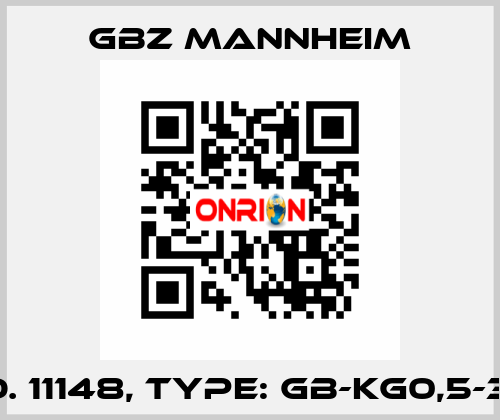 Id No. 11148, Type: GB-KG0,5-3/EM  GBZ MANNHEIM