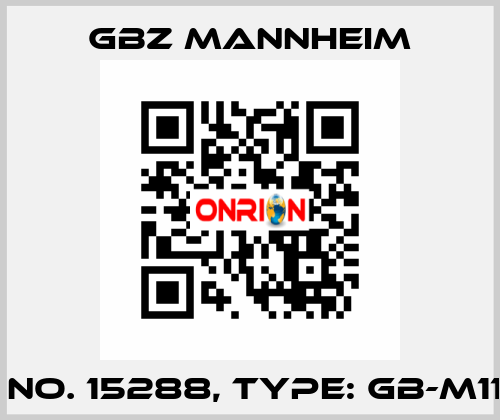 Id No. 15288, Type: GB-M110  GBZ MANNHEIM