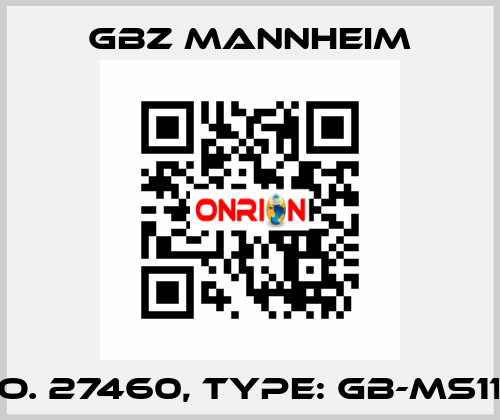 Id No. 27460, Type: GB-MS110 C  GBZ MANNHEIM