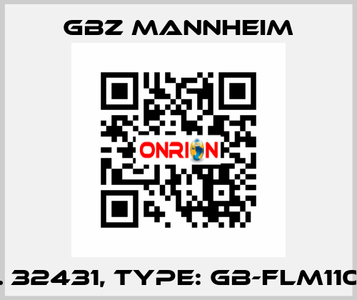 Id No. 32431, Type: GB-FLM110-SET  GBZ MANNHEIM