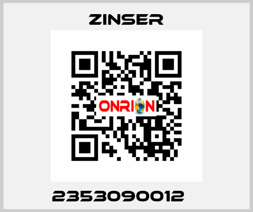 2353090012    Zinser