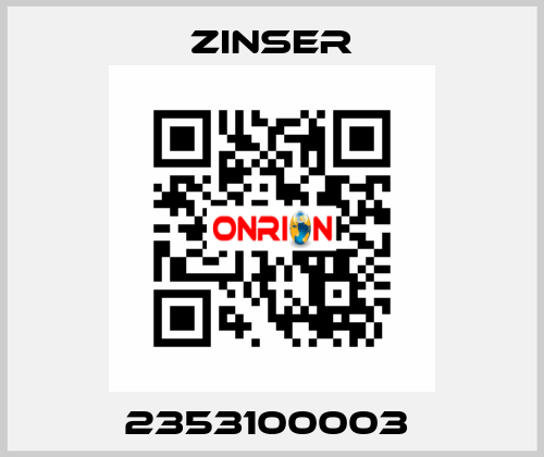 2353100003  Zinser