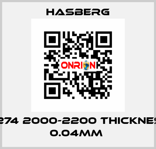 1.1274 2000-2200 thickness 0.04mm  Hasberg