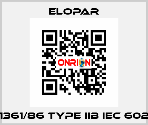 BS 1361/86 TYPE IIb IEC 60269  Elopar