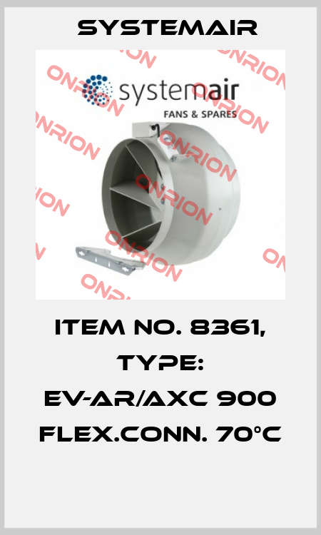 Item No. 8361, Type: EV-AR/AXC 900 flex.conn. 70°C  Systemair