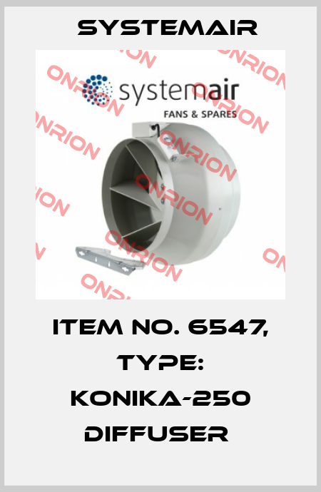 Item No. 6547, Type: Konika-250 Diffuser  Systemair