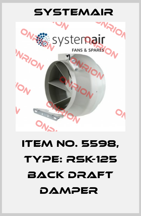 Item No. 5598, Type: RSK-125 Back draft damper  Systemair