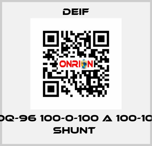 DEİF DQ-96 100-0-100 A 100-100 MV SHUNT  Deif