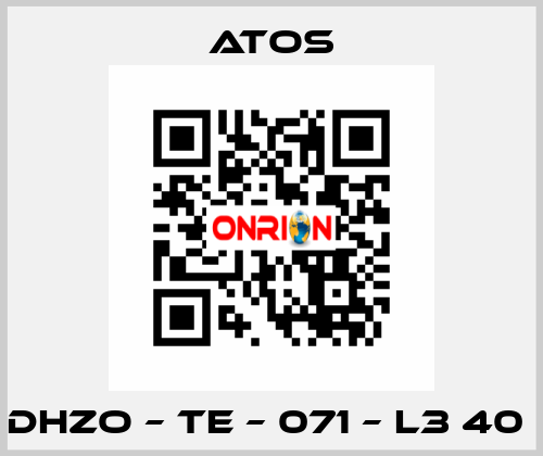 DHZO – TE – 071 – L3 40  Atos