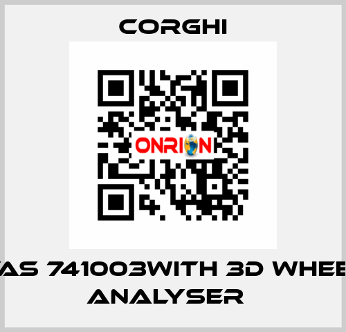 VAS 741003with 3D wheel analyser   Corghi