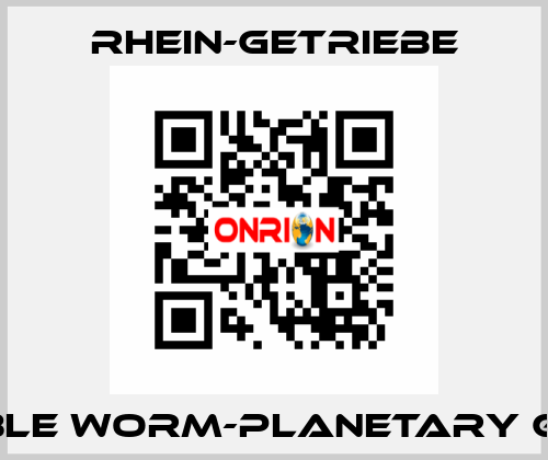 DOUBLE WORM-PLANETARY GEAR  Rhein-Getriebe