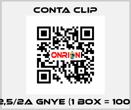 SSL 2,5/2A GNYE (1 box = 100 pcs) Conta Clip