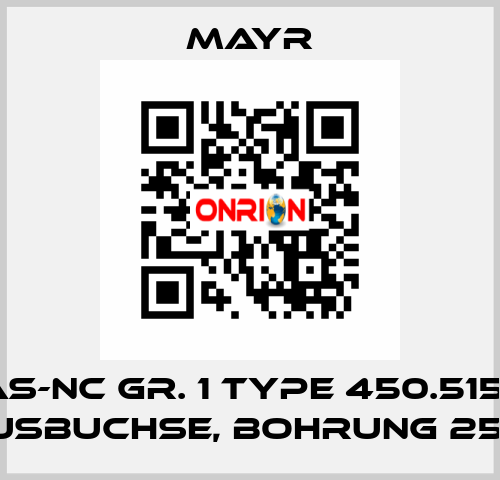 EAS-NC GR. 1 TYPE 450.515.0, KONUSBUCHSE, BOHRUNG 25 MM  Mayr