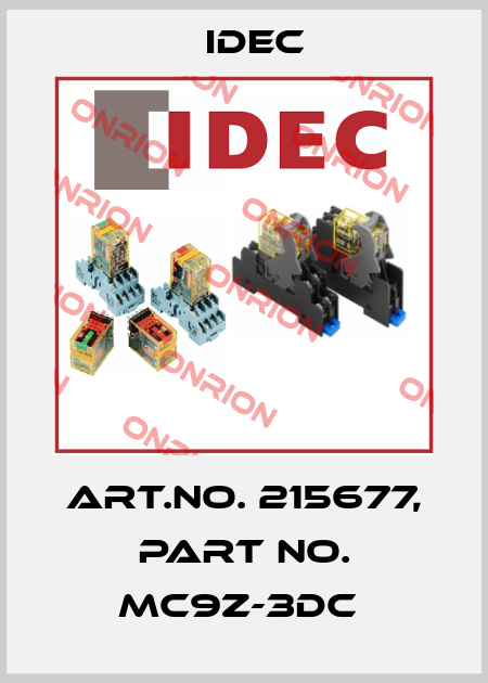 Art.No. 215677, Part No. MC9Z-3DC  Idec