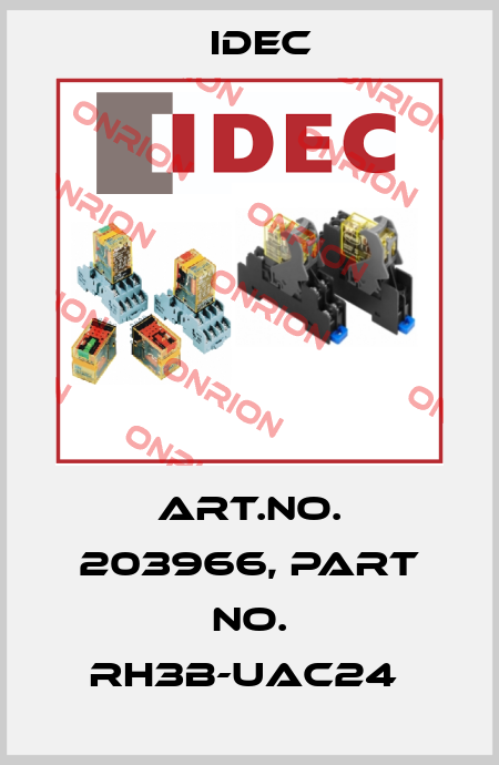 Art.No. 203966, Part No. RH3B-UAC24  Idec