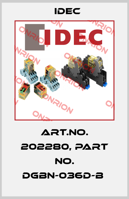 Art.No. 202280, Part No. DGBN-036D-B  Idec