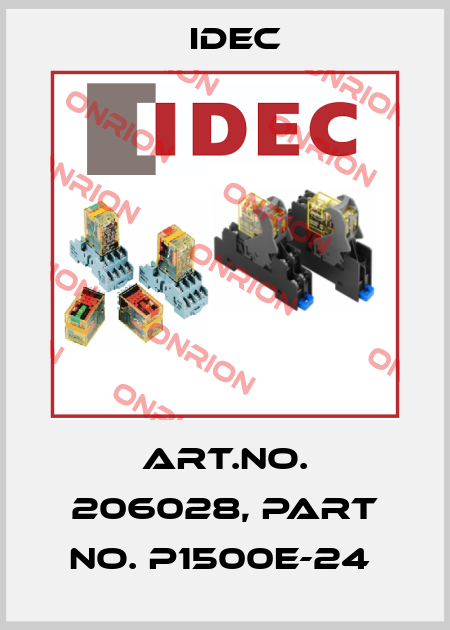 Art.No. 206028, Part No. P1500E-24  Idec