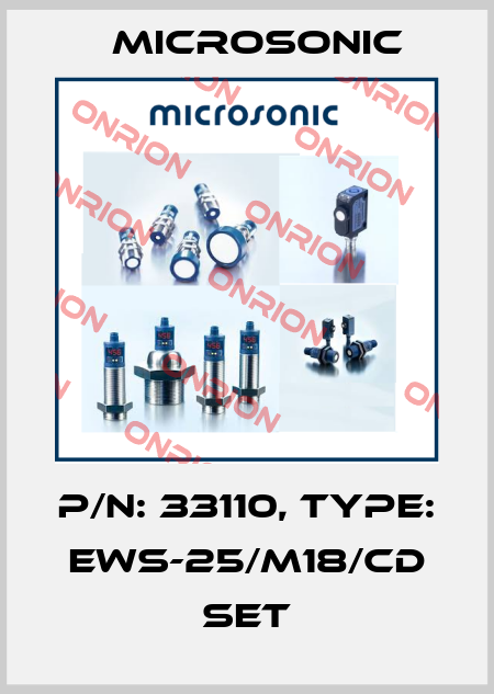 p/n: 33110, Type: ews-25/M18/CD Set Microsonic