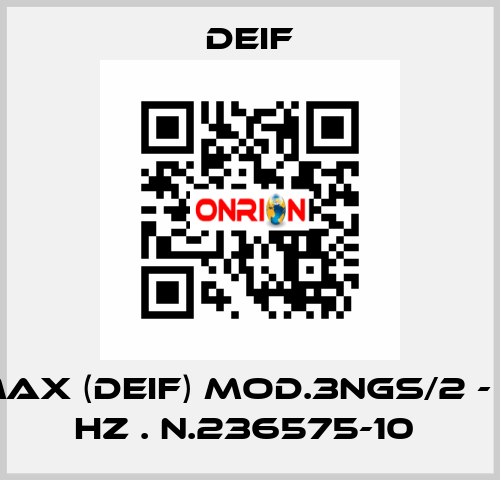 GEPIMAX (DEIF) MOD.3NGS/2 - 40/70 HZ . N.236575-10  Deif