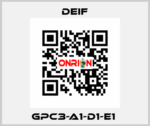 GPC3-A1-D1-E1  Deif