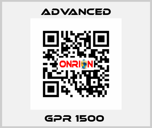 GPR 1500  Advanced