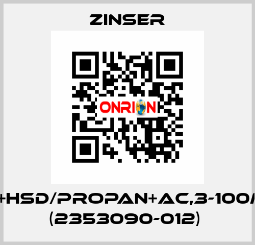 BD+HSD/Propan+AC,3-100mm (2353090-012)  Zinser